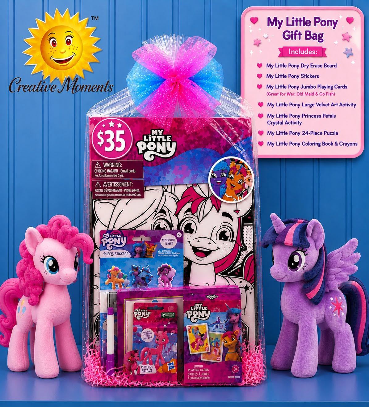 My Little Pony themed gift bag made and filled by Creative Moments at Junction Boutique in Atlantic Highlands, New Jersey